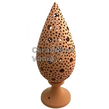 K057B/30 - Lampada cipresso traforo bolle / 30.cm