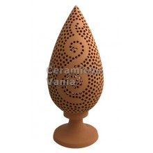 K057CV/30 - Lampada cipresso traforo coda violino / 30.cm