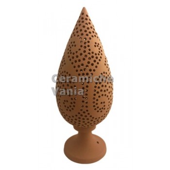 K057SS/70 - Lampada cipresso traforo doppia S / 70.cm