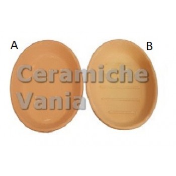 P126/A - Portasapone ovale s. righe / 13.cm