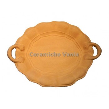 V043 - Vassoio lavorato con manici / 37.cm