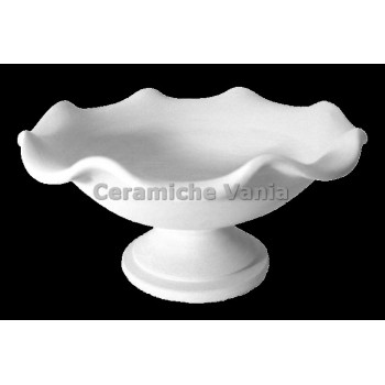 TB F027/20 - Fruttiera alzatina ondulata - cm.20