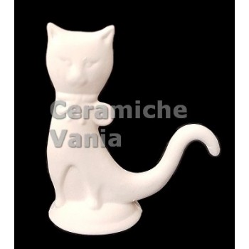 TB G034 - Gattino stilizzato porta anelli - cm.