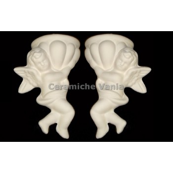 TB H049 - Acquasantiera con angelo - cm. 16