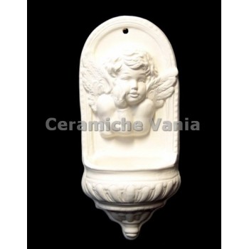 TB H059 - Acquasantiera con angelo - cm.18