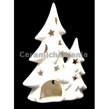 TB H060 - Albero doppio con stelline - cm.18
