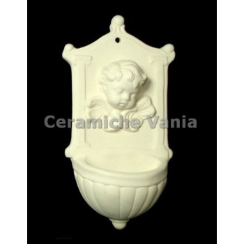 TB H061 - Acquasantiera con bimbo - cm.16.5