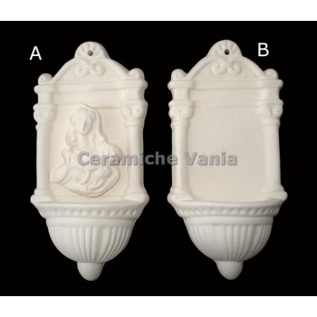 TB H070/A - Acquasantiera con madonna mod. A - cm.20
