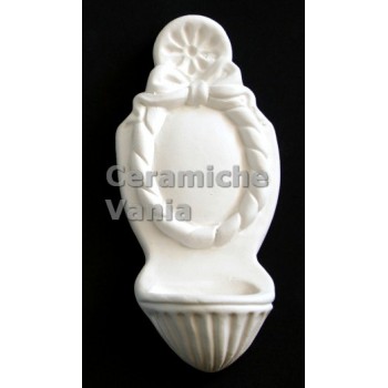 TB H072 - Acquasantiera con fiocco - cm.