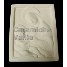 TB H092 - Madonna con bambino su base rettangolare - cm.28