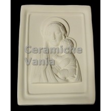 TB H093 - Madonna con bambino su base rettangolare - cm.33