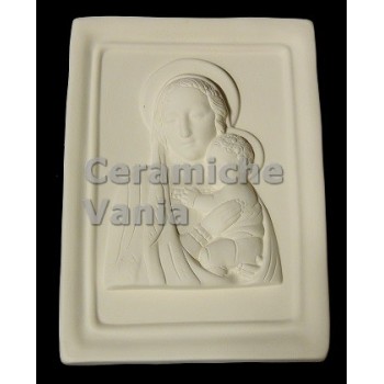 TB H093 - Madonna con bambino su base rettangolare - cm.33