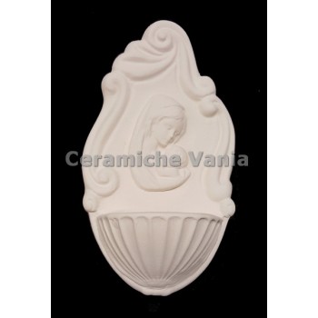 TB H099 - Acquasantiera con madonna - cm.13