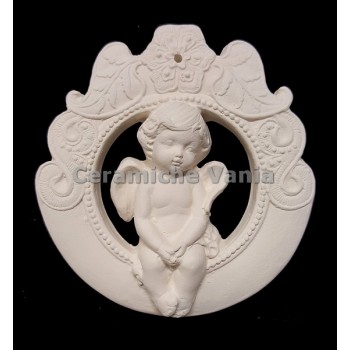 TB H113 - Angioletto su ciondolo tondo - cm.9