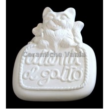 TB M009 - Mattonella attenti al gatto - cm.18