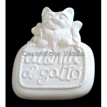 TB M009 - Mattonella attenti al gatto - cm.18