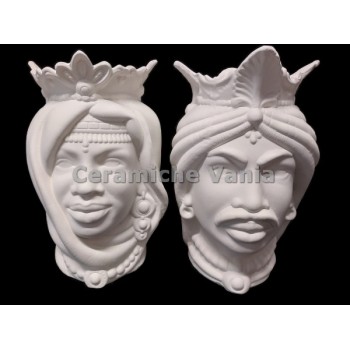 TB M030 - Testa di Moro coppia modello Afro - cm.38