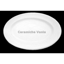 TB P009/25 - Piatto ovale da tavola liscio - cm.25