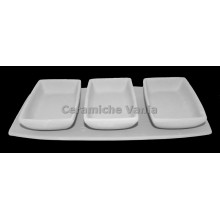 TB P135/I - Vassoio sushi con ciotoline da tavola - cm.30 x 14