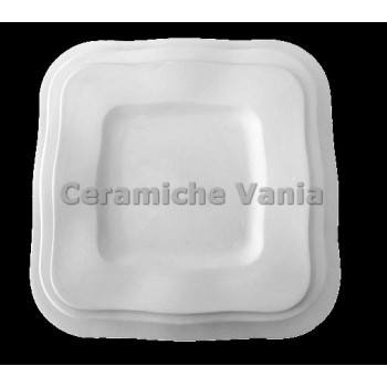 TB P205/P - Piatto quadrato ondulato piano - cm.