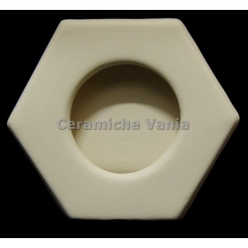 TB P214 - Portafoto esagonale da appoggio - cm.13