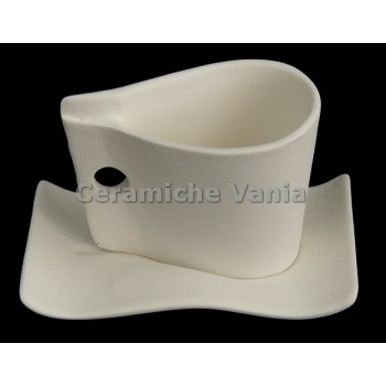 TB T064 - Tazzina da caffè goccia con piattino - cm.
