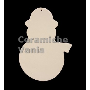 TB W112 - Addobbo pupazzo di neve piatto - cm.15